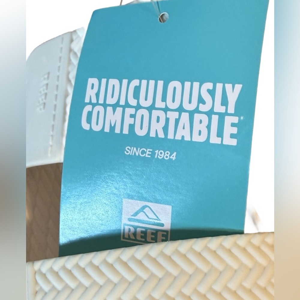 Reef NWT White Lightweight Water Friendly Slide Sandals (SH206) - Picture 8 of 12